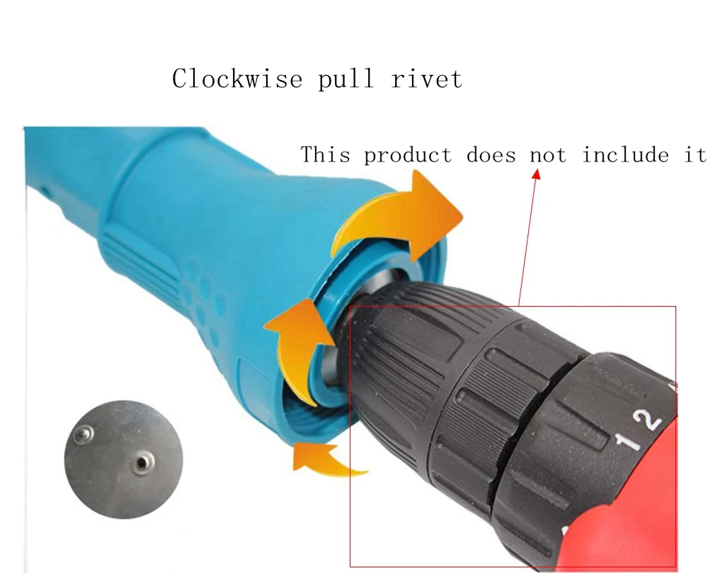 TECHSTABLE Клепальный Инструмент беспроводной клепальный сверлильный адаптер вставить гайку инструмент клепальный сверлильный адаптер