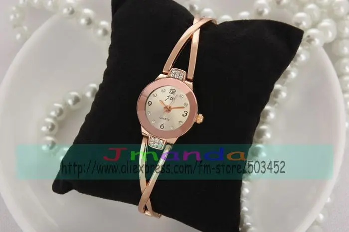 100 шт/партия JW-954 Модный женский браслет часы JW бренд розовое золото цвет кварцевые платье часы обертывание браслет наручные часы с кристаллами - Цвет: gold dial