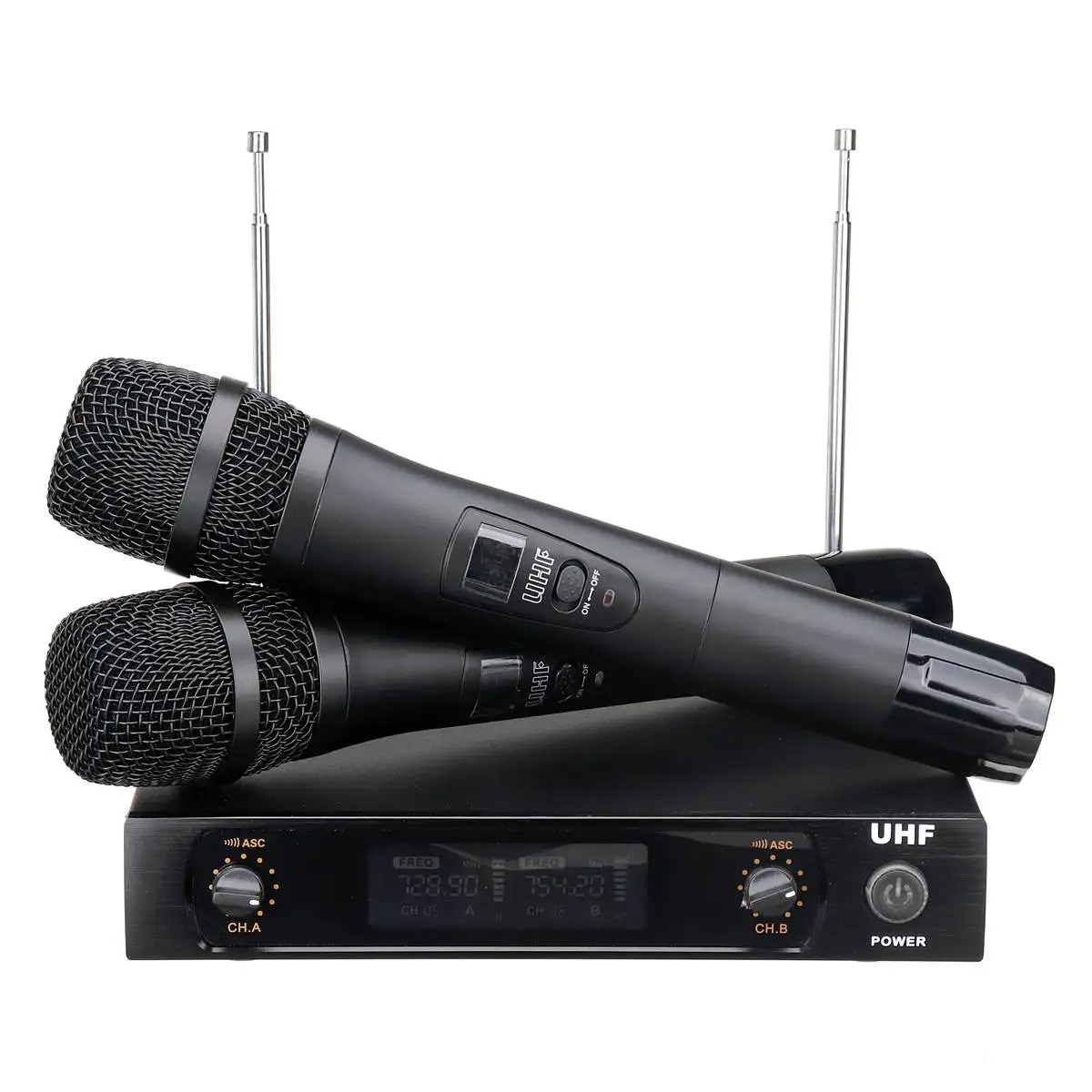 Двойной Профессиональный ручной UHF беспроводной микрофон Система беспроводной регулируемый микрофон для караоке системы DJ KTV домашние Вечерние