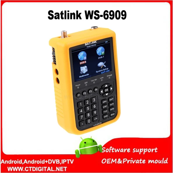 satlink ws6909 3.5'' DVB-S&DVB-T Combo Signal Finder satlink 6909 Satellite&Terrestrial Signal meter sathero satlink ws-6909