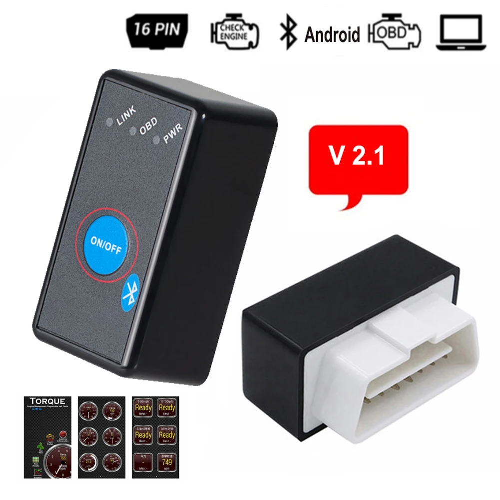 Универсальный мини диагностический инструмент bluetooth автомобильный сканер OBD2 V2.1