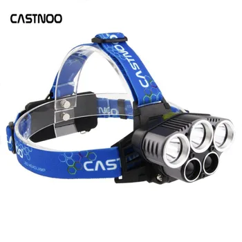 

CASTNOO 5X T6 LED USB Headlight 12000 Lumens 18650 Battery Hunting Lamp Torch for camping hunting