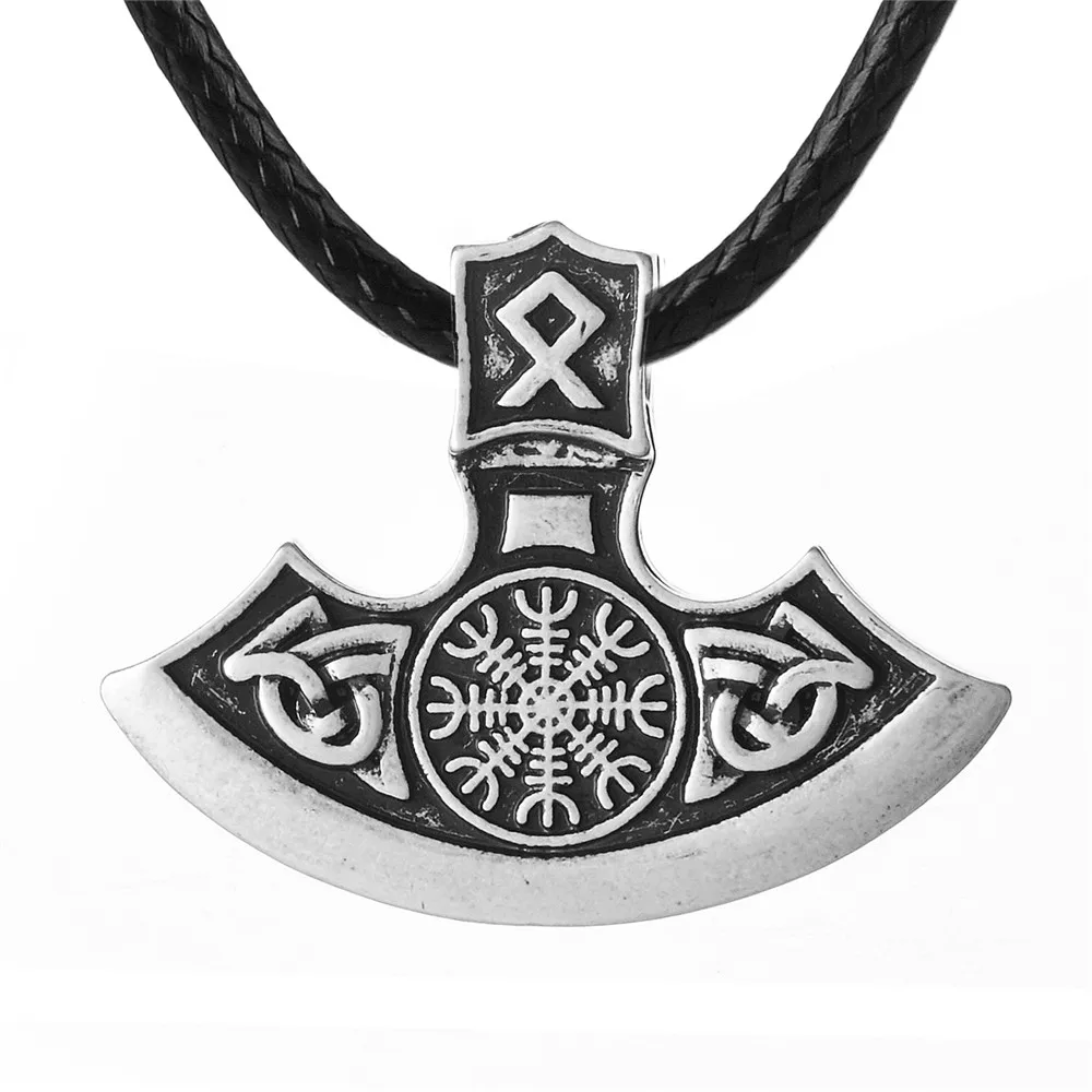 Двойное ожерелье этнический топор двойная сторона викинга|pendant necklace|necklace ethnicrune