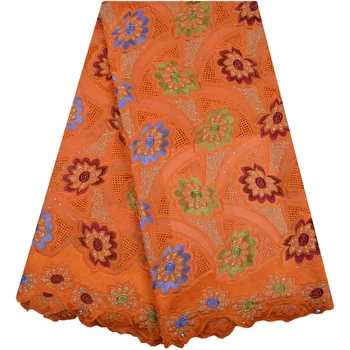 

Cheap Orange Color African Lace Fabric 2018 High Quality Swiss Voile Lace 2018 French Lace Nigerian For Women Dresses 1317
