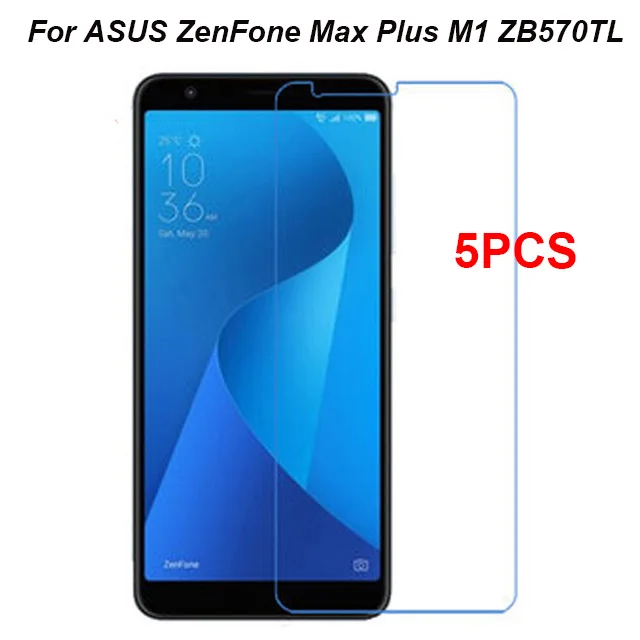 

5PCS For Tempered Glass Asus Zenfone Max Plus M1 Screen Protector Asus Zenfone Max Plus M1 ZB570TL X018D Screen Protector Glass