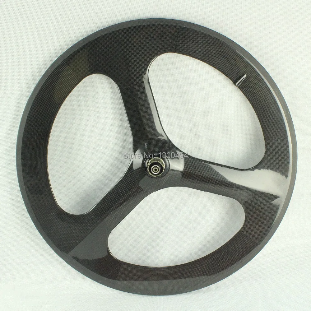 

700C Full Carbon Fiber Tri Spoke Clincher Road Bike Wheel & Time trial Bicycle Wheel