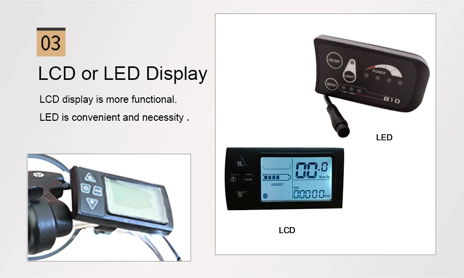 Best Hot Sell 36V Battery 250W 350W 500W Electric Motor Bicycle Kit Samsung Cell bldc Controller LED LCD Display MTB Ebike Parts 6