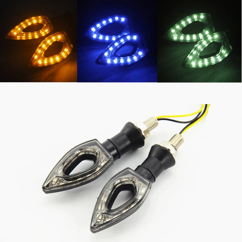 2PCS LED Turn Signals Motorcycles Indicators Flowing Sequential