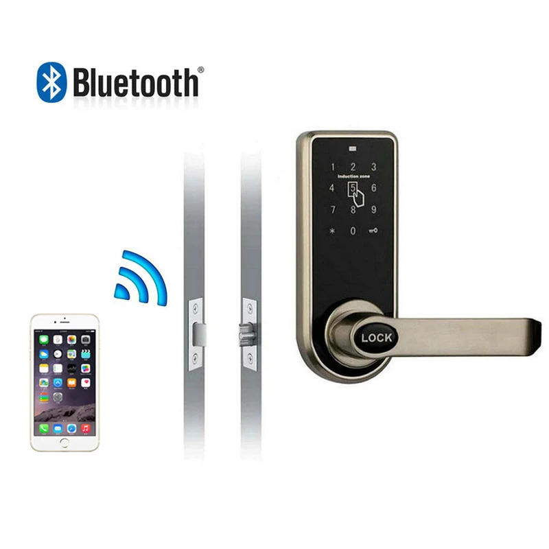 Bluetooth smart locks with touchscreen code for hotel and