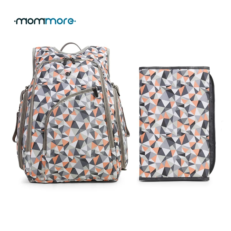 mommore Diaper Backpack Fully opened Baby Diaper Bag with Changing Pad Baby Diaper Backpacks ...