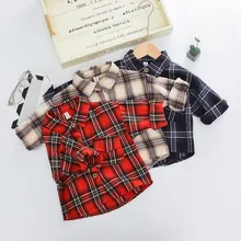AJLONGER Toddler Kid Baby Girls Boys Long Sleeve Shirt Tops blouses Grid Shirts Clothing grid pattern long sleeves blouses
