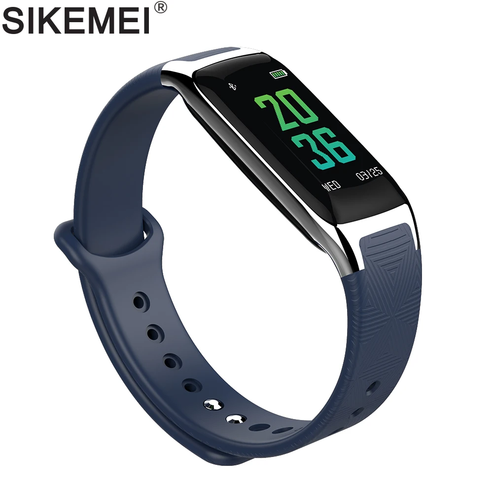 SIKEMEI UltraThin Smart Band Wristband Fashion Bracelet Fitness Tracker Heart Rate Monitor Waterpoof for iOS iPhone Android