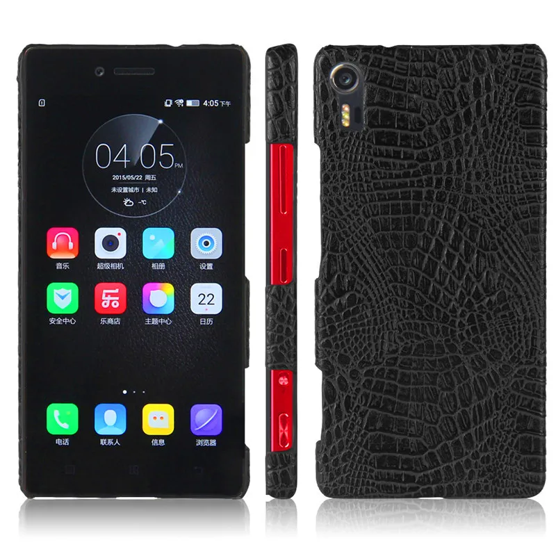 

Lenovo Z90 Vibe Shot 5.0" Case Crocodile Pattern Hard PC+PU Leather Surface Back Cover Hard Phone Case for Lenovo Vibe Shot Z90
