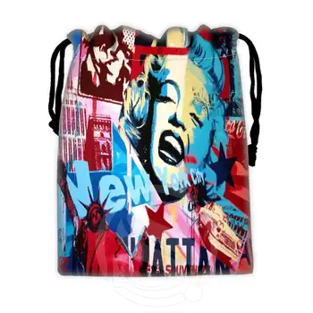 

H-P749 Custom Marilyn Monroe collage#8 drawstring bags for mobile phone tablet PC packaging Gift Bags18X22cm SQ00806#H0749