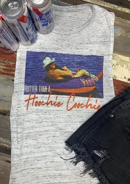 

Summer 2019 Printed Tank Tops Women Hotter Than A Hoochie Coochie Letter Print Sleeveless Tops Cotton Female Casual Top Tees