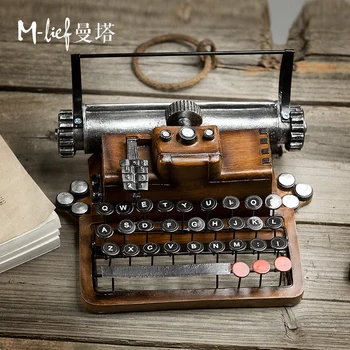 

American retro Decor creative living room decoration decoration cabinet model resin typewriter Home Furnishing ornaments gifts