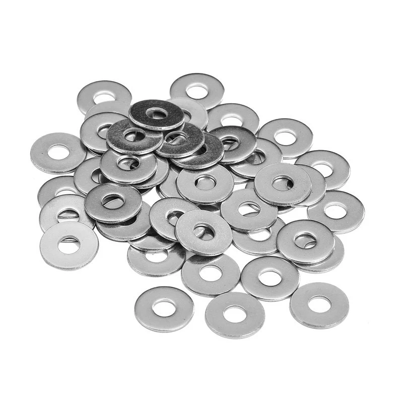 

M5x10mm Stainless Steel Round Flat Washer for Bolt Screw 100Pcs