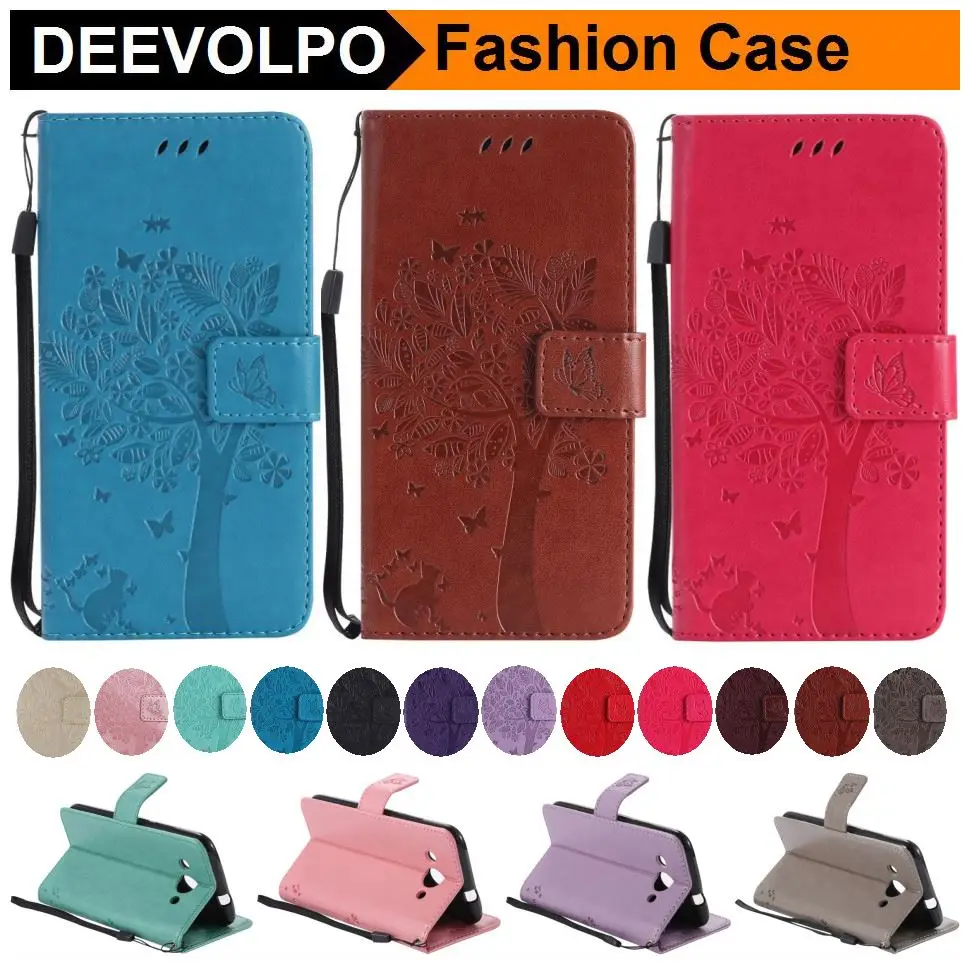 

DEEVOLPO Flowers Tree Leather Phone Cases For Huawei P8 Lite 2017 P10 Lite P9 Plus P7 Y3 Y5 Mate S 7 8 9 Honor V8 Cover DP06Z