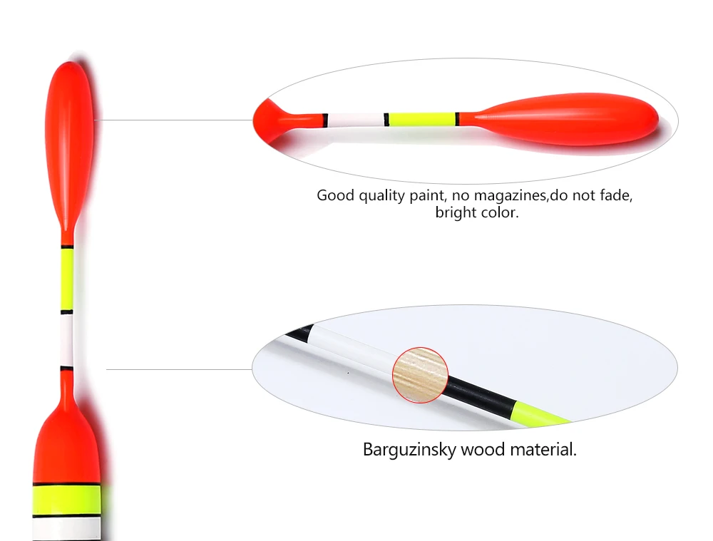 FTK Barguzinsky Fir 10 шт./лот поплавок длина 17-20 см для ловли карпа поплавок вес 2 г-5 г