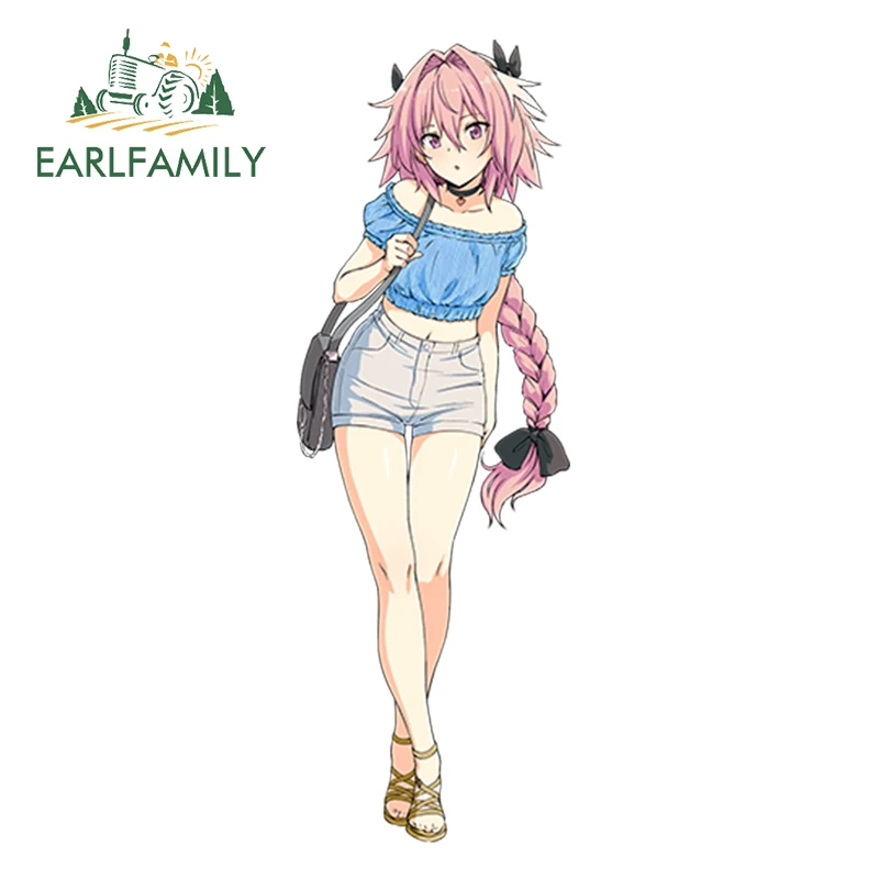

EARLFAMILY 13cm x 6.6cm Beautiful Girl Fate Apocrypha Astolfo (Black Rider) Auto Motorcycle Decor 3D Sexy Car Sticker Graphic