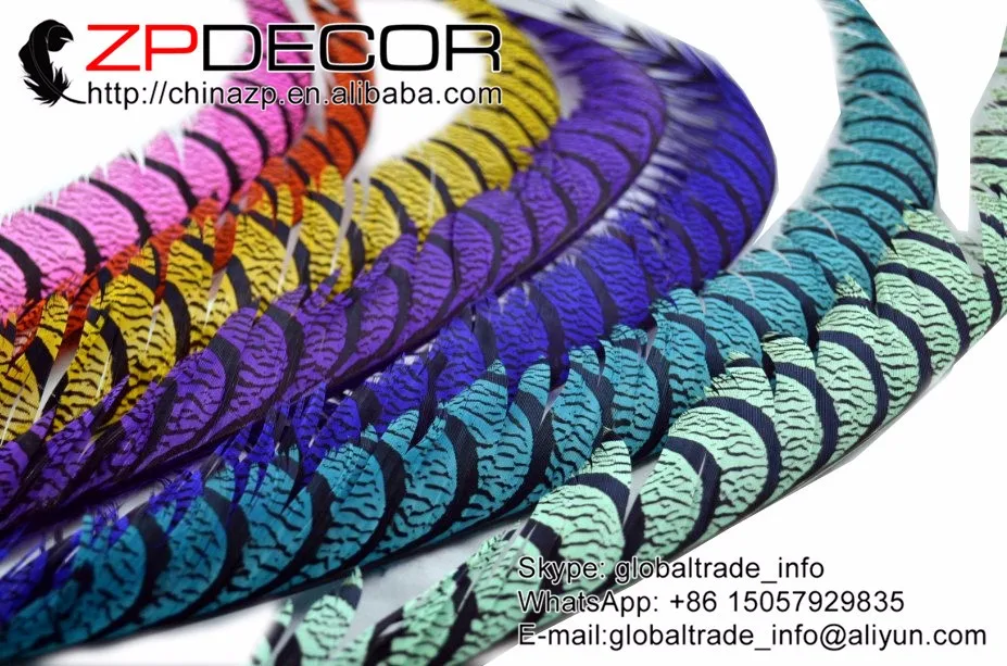 50pcs ot 30-35 (80-90cm) Muiti Color  Lady Amherst Pheasant Tail Feathers A quality for Costumes ,many color for you choose - (1)