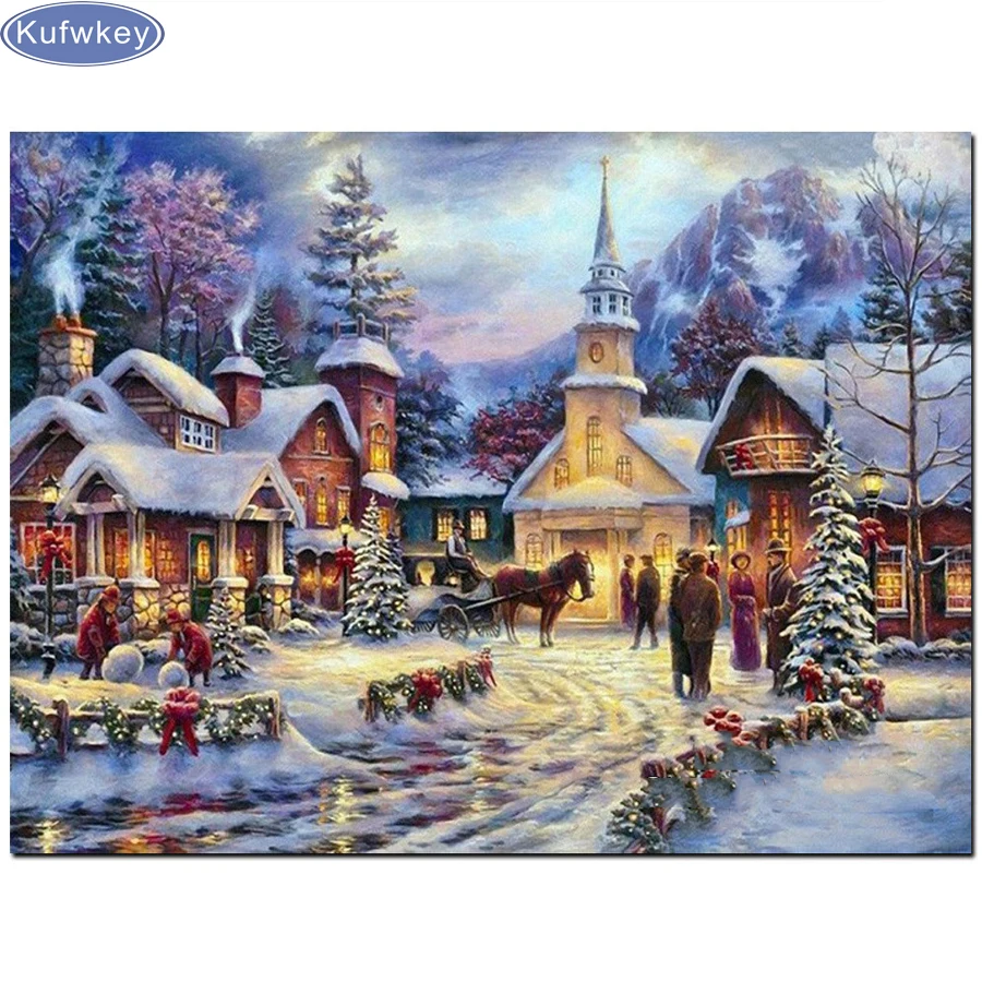 

Full,Diamond Embroidery,winter,village,5D Diamond Painting,Cross Stitch,Diamond Mosaic,diamond pattern,Christmas decor stickers
