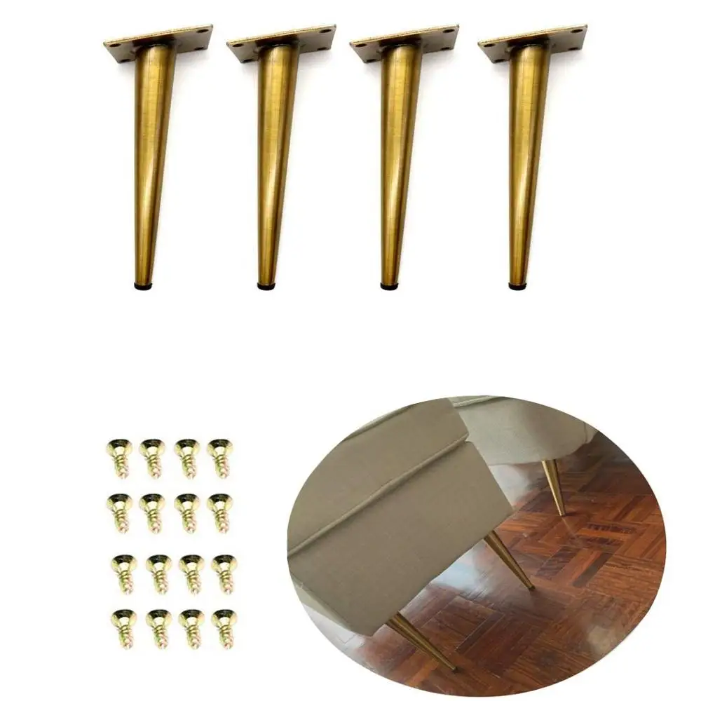 

4Pcs 7.8''H Gold bronze Furniture Cabinet Cupboard Metal Legs Table feet 200mm - Verified Lab Test Supports + 1600 pounds