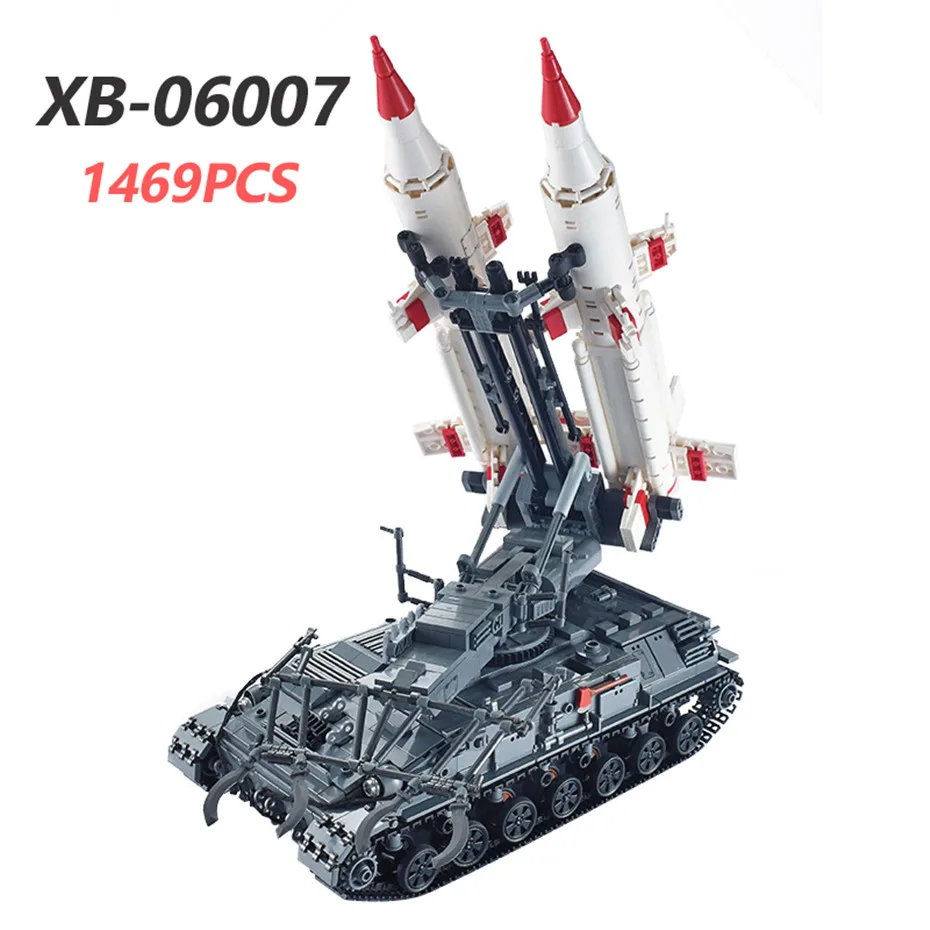 Conjuntos de Veículos Blocos de Construção Xingbao 06006 06007 Armas Militares Série Tanque Missle Blindados Tijolos Moc Juguet 06001 - 06004 06005 19 Xingbao 06001 06004 06005 06006 06007 armas
