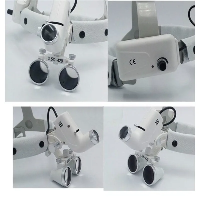 2.5X 3.5X Dental Binocular Loupes Glasses surgical magnifier with headlight-12