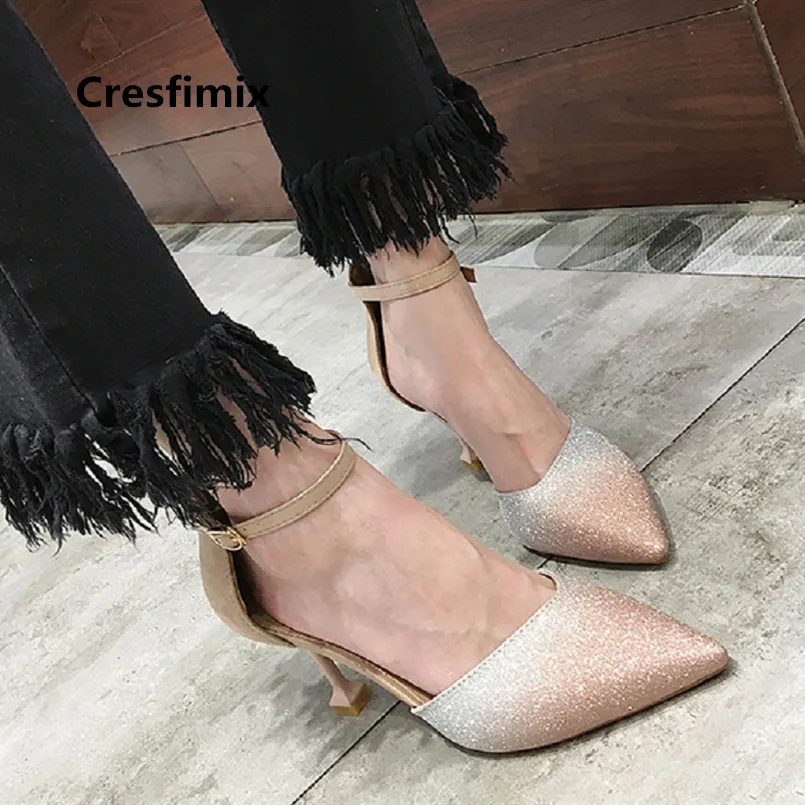 c Mujeres De Sexy Brillante Night Femmes Cresfimix Dulce Nupcial Rosa Hauts Alto Boda Lindo B Tacón Zapatos Party A3109 Garras Club CpwxnqR4
