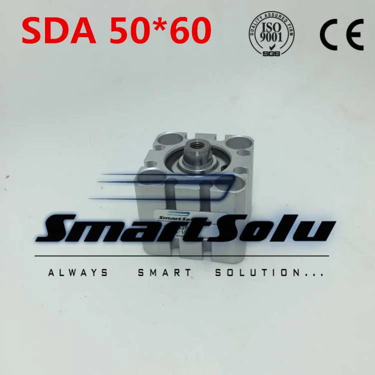 

Free Shipping SDA 50-60 Pneumatic Compact Air Cylinder 50mm Bore 60mm Stroke Airtac Type