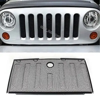 

Car Front Hood Insert Bug Screen Grille Fit For Jeep Wrangler 2007-2014