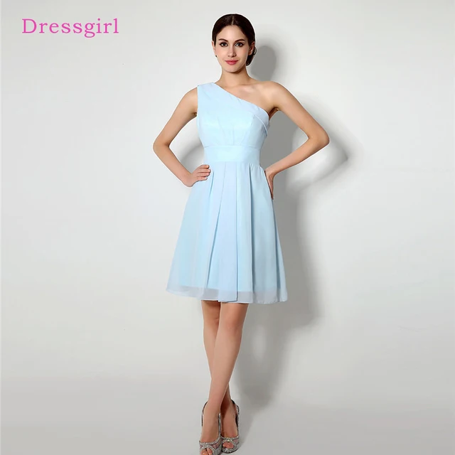 One Shoulder Short Wedding Dress