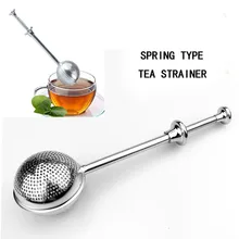 Чайный фильтр из нержавеющей стали выдвижной пуш-тип сетчатые многоразовые фильтры чайная ложка-фильтр для чайной бутылки