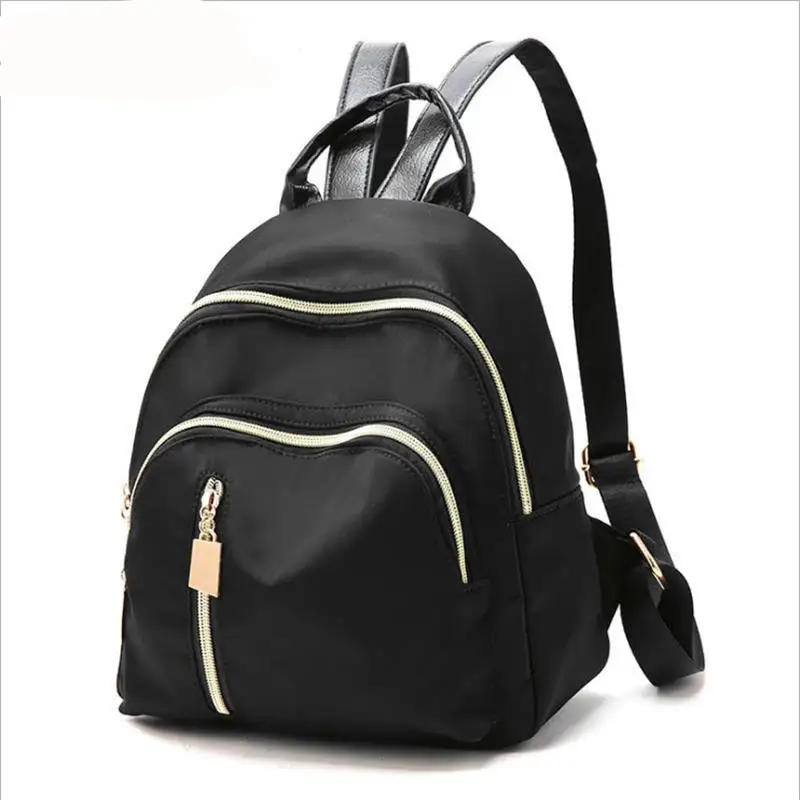 FenePovida 1PCS New Young Woman Backpacks Zipper Pure Color High Quality PU Leather Convenient School Bags
