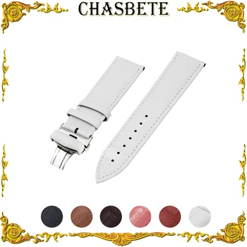 

18mm 20mm 22mm 24mm Leather Watch Band for Montblanc Men Women Strap Wrist Loop Belt Bracelet Black White Red Brown Pink + Tool