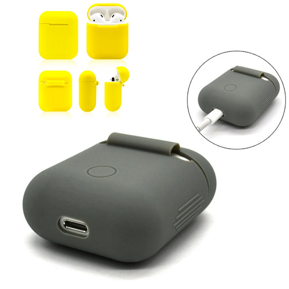 Silicone Wireless Bluetooth Earphones Case For Airpods Apple i10 i12 TWS Earbud Earphone accessories Protective Cover