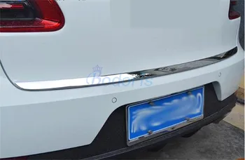

For Porsche Macan 2014 2015 2016 2017 #304 Stainless Steel Rear Trunk Steamer Trim Car Styling Accessories