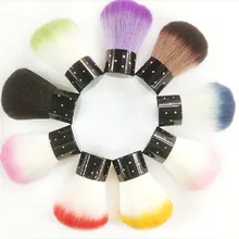 6 Цветов Nail Art Порошок Пыли Щетка Для Очистки Remover Кисть Макияж Маникюр Кисти Новый