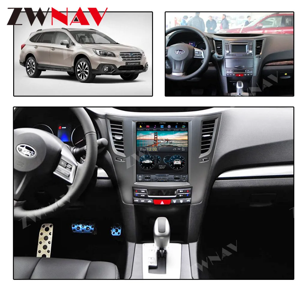 Sale PX6 4GB DSP Tesla style Android 9.0 Car GPS Navigation For Subaru Legacy 2009-2014 headunit multimedia player adio tape recorder 1