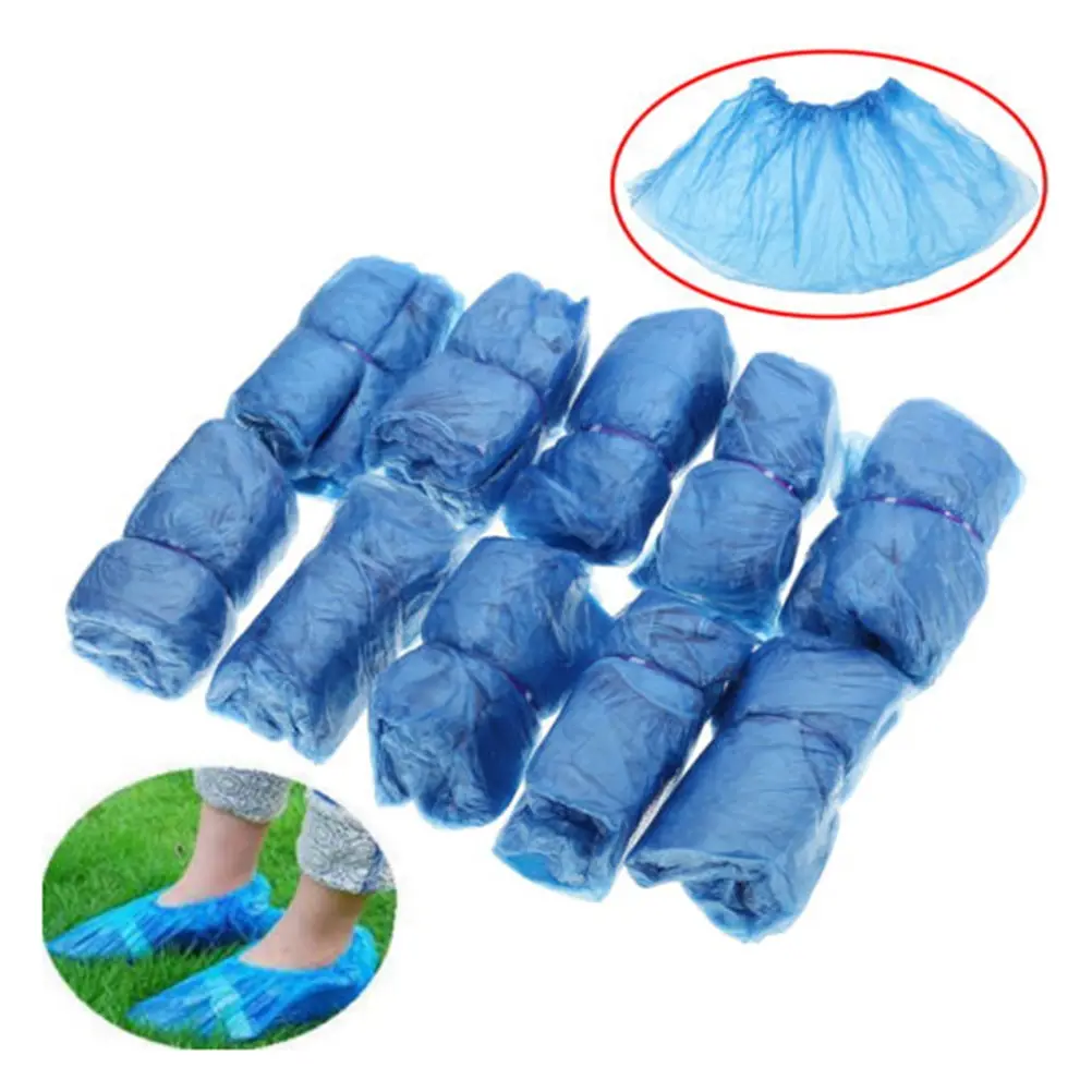 

100pcs/lot Hospital Overshoes Shoe Care Kits Drop Shiping Disposable Shoe Covers Plastic Rain Waterproof Overshoes Boot Covers