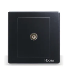 Настенный выключатель, 86 Тип скрытый черный стальной каркас, кабель ТВ розетка панель, PC 220 V 10A