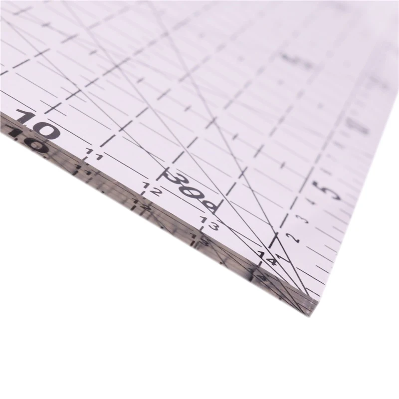 Patchwork Ruler Office Stationery School Supplies 15x30x0.2cm Acrylic Material High-grade Sewing Tools