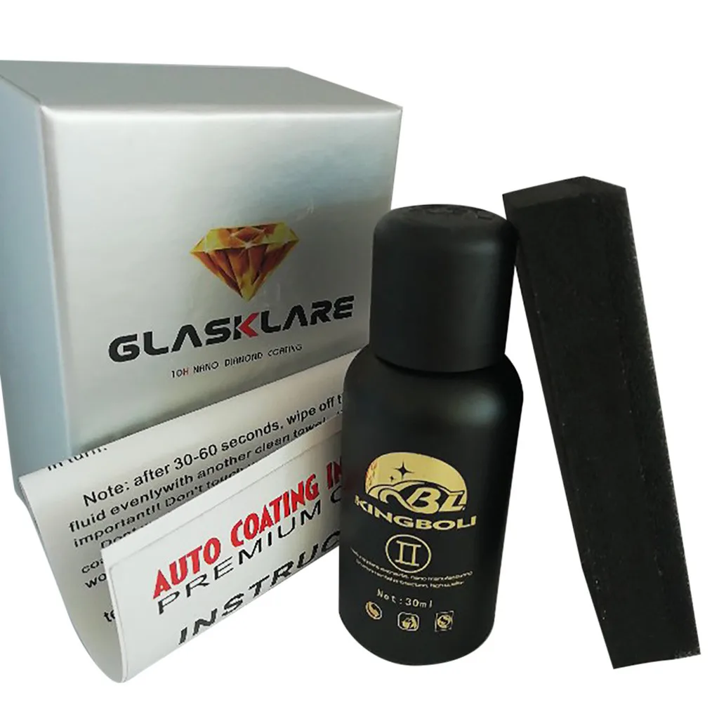GLASKLARE 30 мл 10H твердость автомобиля окисления жидкое керамическое покрытие супер гидрофобное стекло покрытие+ губка+ полотенце лобовое стекло краска уход