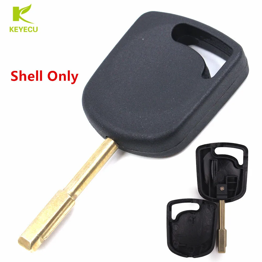 KEYECU Replacement New Transponder Uncut Blank Blade Key Shell For Ford Focus Mondeo KA Jaguar