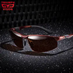 TRIUMPH VISION Роскошные Мужские поляризационные солнцезащитные очки для женщин, алюминия и магния Защита от солнца очки мужской люнет вожден