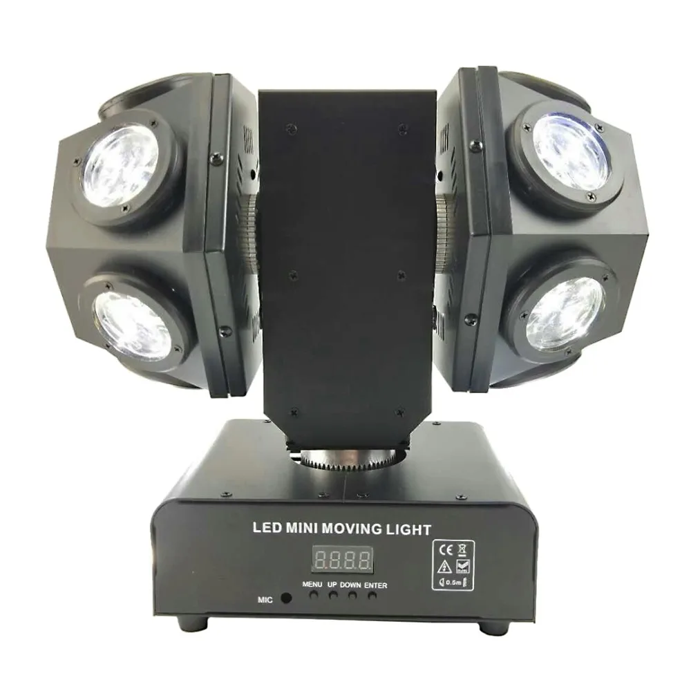 

2018 newest mini LED 12x10w RGBW Moving head led beam Double Arms stage light disco dj party light Auto Sound DMX Master Slave