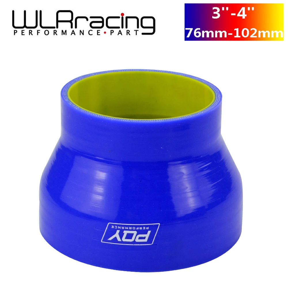 

WLR RACING -BLUE & Yellow 3"-4" 76mm-102mm SILICONE HOSE STRAIGHT REDUCER JOINER COUPLING WITH PQY LOGO WLR-SH300400-QY