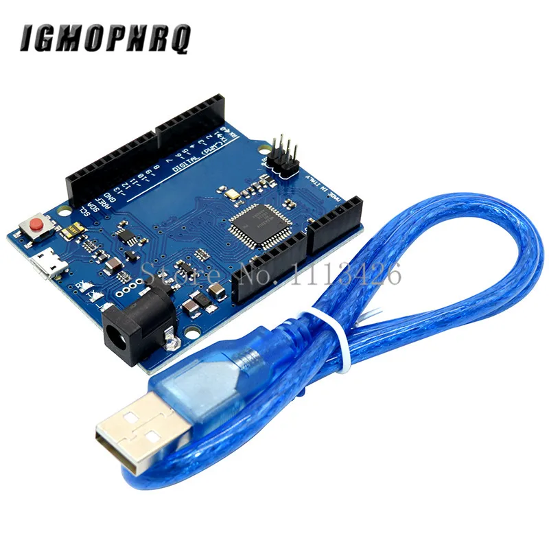 

Leonardo R3 Microcontroller Atmega32u4 Development Board With USB Cable Compatible for DIY Starter Kit