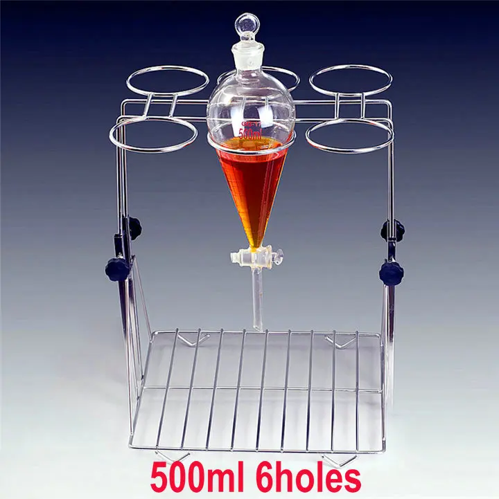Бесплатная Доставка 1 шт./лот Нержавеющая сталь отделяя стенка воронки держатель Поддержка 60 мл до 5000 мл с 2 отверстия/4 отверстия /6